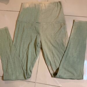 Groceries Ribbed Leggings Eucalyptus Size L Made in USA